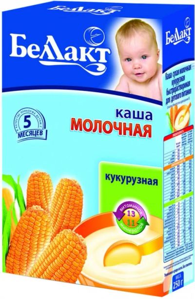 Лот: 4335105. Фото: 1. Каша Беллакт кукурузная с молоком. Детское питание