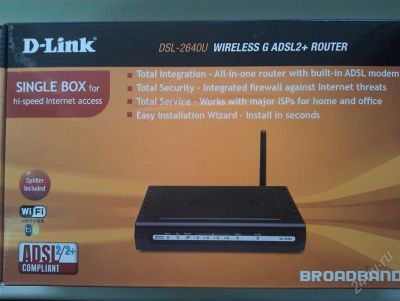Лот: 1444277. Фото: 1. D-Link DSL-2640U. Проводные модемы