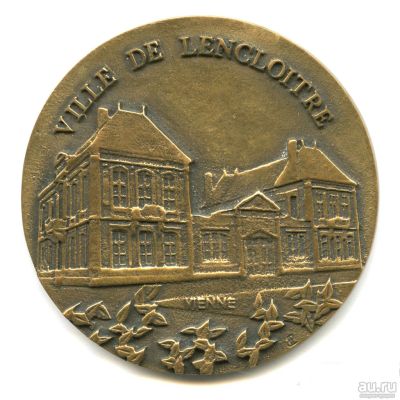Лот: 16866725. Фото: 1. Франция Медаль город Ланклуатр... Юбилейные