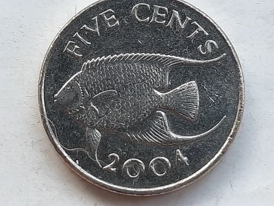 Лот: 25639004. Фото: 1. Монета Бермудов 5 центов, 2004. Америка