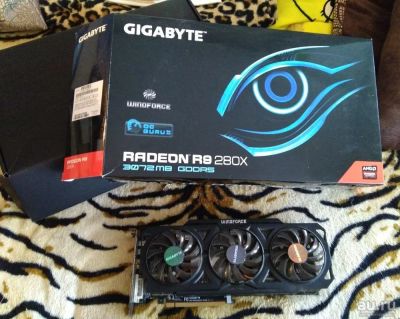 Лот: 9447751. Фото: 1. R9 280X 3GB Radeon Gigabyte PCI-E... Видеокарты