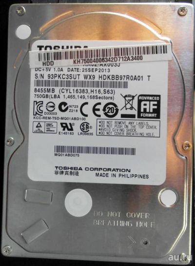Лот: 9992382. Фото: 1. Жесткий диск (винчестер) Toshiba... Жёсткие диски (HDD)