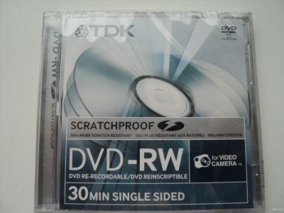 Лот: 17234307. Фото: 1. dvd-rw Disk TDK Новый. для видеокамер. CD, DVD, BluRay