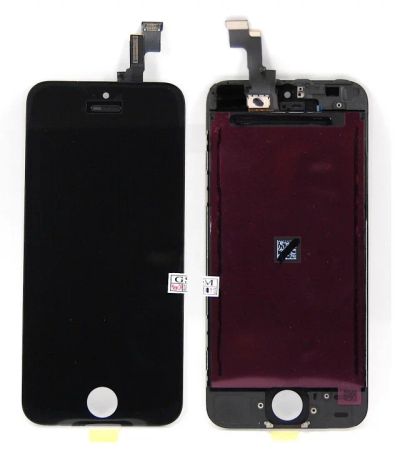 Лот: 5591164. Фото: 1. Дисплей iPhone 5S + тачскрин черный... Дисплеи, дисплейные модули, тачскрины