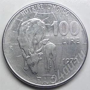Лот: 359829. Фото: 1. Италия. 100 лир 1979г. FAO. Коровки... Европа