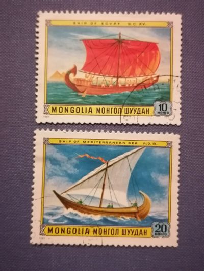 Лот: 24279375. Фото: 1. Парусники Монголия 1981 год. Марки
