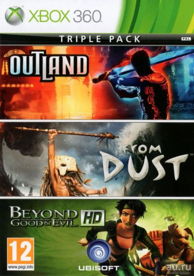 Лот: 8687679. Фото: 1. Outland + From Dust + Beyond Good... Игры для консолей