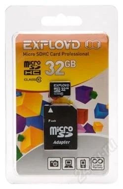 Лот: 2967035. Фото: 1. 32Gb Карта памяти MicroSDHC Exployd... Карты памяти