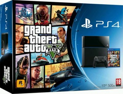 Лот: 4915762. Фото: 1. новая playstation 4 с gta 5. Игровые приставки, консоли