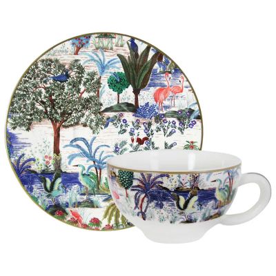 Лот: 25053104. Фото: 1. Набор чайных пар Gien Le Jardin... Кружки, стаканы, бокалы