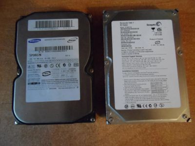Лот: 10526775. Фото: 1. 2 жестких диска каждый по 80 ГБ... Жёсткие диски (HDD)
