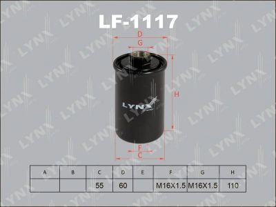 Лот: 13356928. Фото: 1. Lynx LF-1117 Топливный фильтр. Расходные материалы