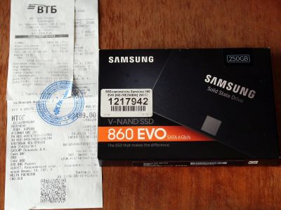 Лот: 16208316. Фото: 1. Samsung SSD 860 Evo 250 ГБ(гарантия... SSD-накопители