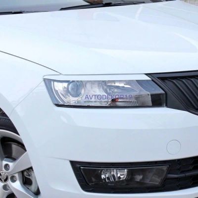 Лот: 16476529. Фото: 1. Реснички накладки на фары Skoda... Детали тюнинга