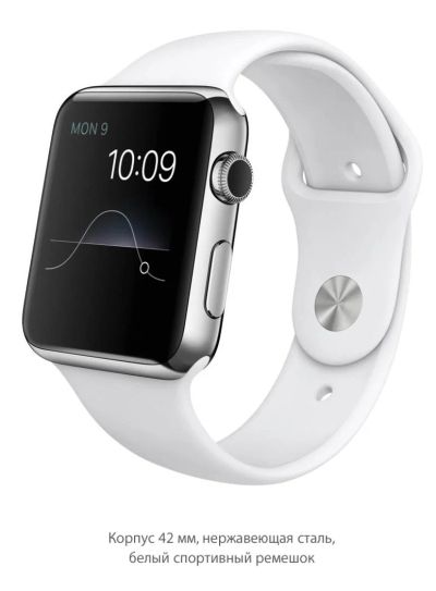 Лот: 5492623. Фото: 1. Apple Watch 42 мм, нержавеющая... Смарт-часы, фитнес-браслеты, аксессуары