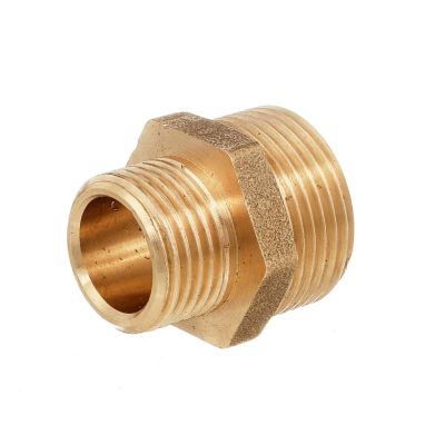 Лот: 24078436. Фото: 1. Бочонок 1/2"х1", латунь, БАЗ. Фитинги, подводка