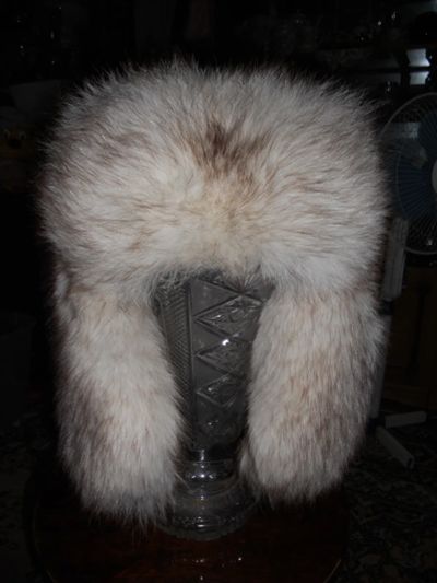 Лот: 25884341. Фото: 1. Шапка ушанка из меха песца, р-р... Головные уборы