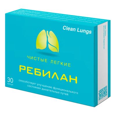 Лот: 25210300. Фото: 1. ребилан чистые легкие n30 капс... Лекарства