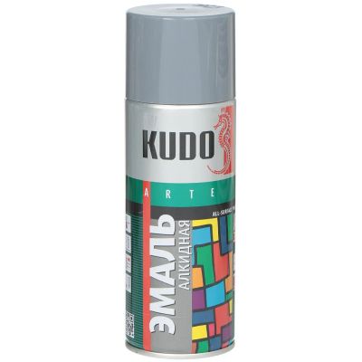Лот: 24093300. Фото: 1. Эмаль аэрозольная, KUDO, универсальная... Краски, лаки, растворитель