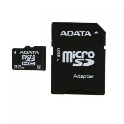 Лот: 4654126. Фото: 1. Карта памяти MicroSDHC 32Gb A-data... Карты памяти