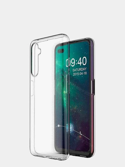 Лот: 19828371. Фото: 1. Чехол Realme 6S Силикон Прозрачный... Чехлы, бамперы