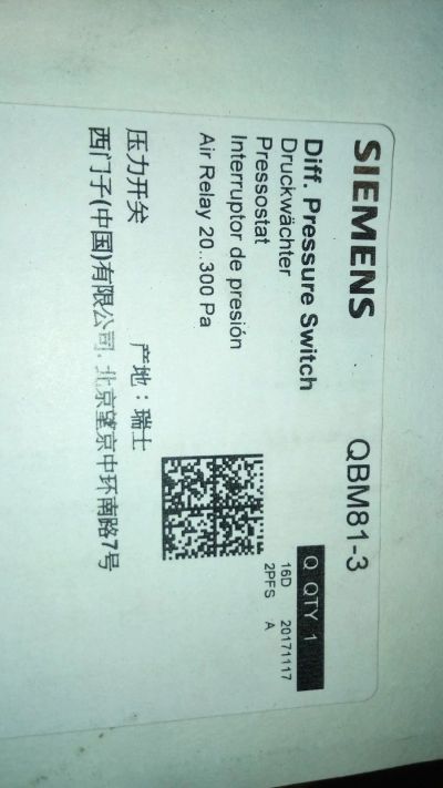 Лот: 15084501. Фото: 1. Датчик давления Siemens QBM81-3. Датчики измерительные для дома, квартиры