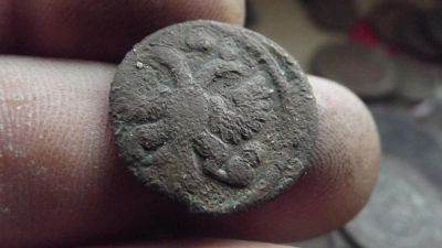 Лот: 11074966. Фото: 1. Полушка 1736 года. Двойной удар... Россия до 1917 года