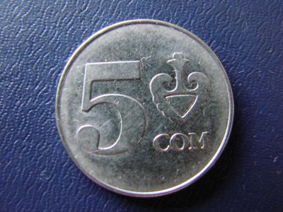 Лот: 5171643. Фото: 1. 5 сом 2008, Кыргызская Республика. Страны СНГ и Балтии
