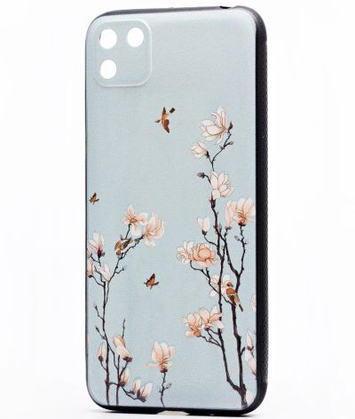 Лот: 18100775. Фото: 1. Чехол-накладка "blue flowers... Чехлы, бамперы