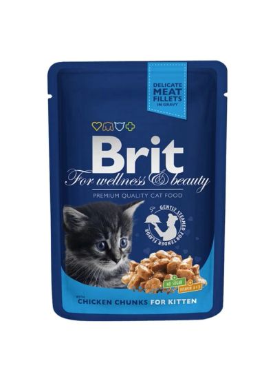 Лот: 6859278. Фото: 1. Корм Brit Premium для котят, пауч... Корма