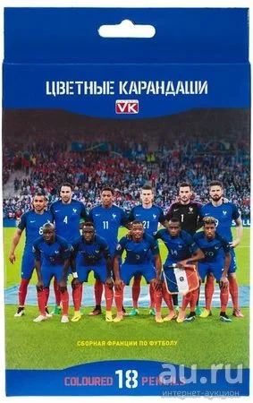Лот: 14374668. Фото: 1. Карандаши 18цв Футбол Хатбер-М... Ручки, карандаши, маркеры