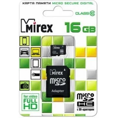 Лот: 8606525. Фото: 1. Карта памяти Microsdhc 16Gb Mirex... Карты памяти