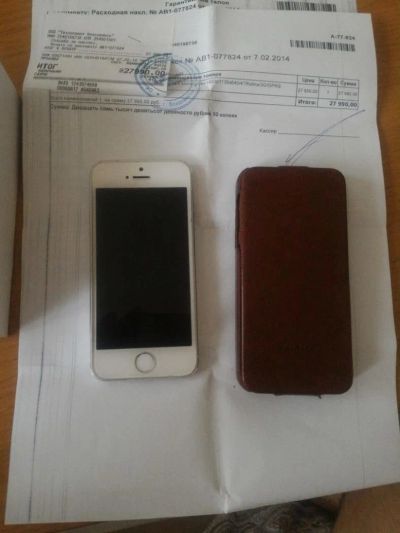 Лот: 10206158. Фото: 1. Оригинальный Iphone 5s 16GB. Смартфоны