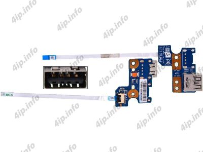 Лот: 9833182. Фото: 1. Плата с разъёмом usb для ноутбука... Платы расширения, контроллеры, доп. порты