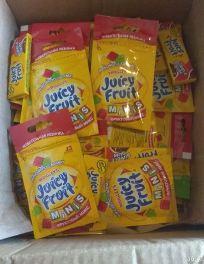 Лот: 17921172. Фото: 1. жевательная резинка Juicy fruit... Жевательная резинка