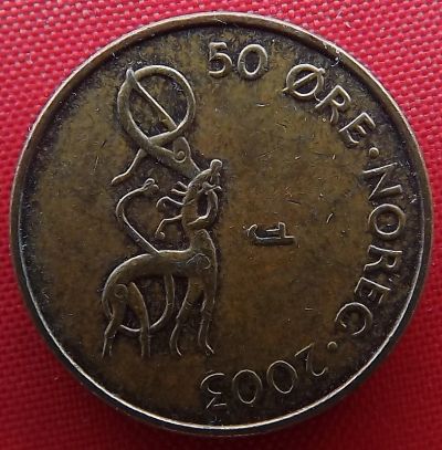 Лот: 1581789. Фото: 1. (№577/LF) 50 эре 2003 (Норвегия... Европа