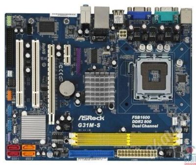 Лот: 657030. Фото: 1. G31M-S, Мать c FSB1600 DDR2 800... Материнские платы