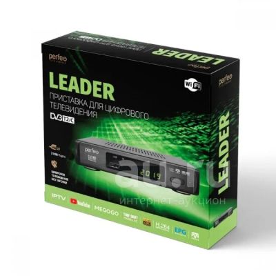Лот: 25510936. Фото: 1. Цифровой ресивер Perfeo "Leader... Цифровое, спутниковое ТВ