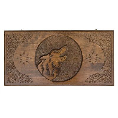 Лот: 22363136. Фото: 1. Нарды резные Ustyan Волк. Шахматы, шашки, нарды
