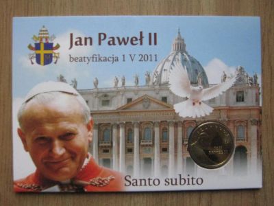 Лот: 5886822. Фото: 1. Польша 2005 2 злотых кончина папы... Европа