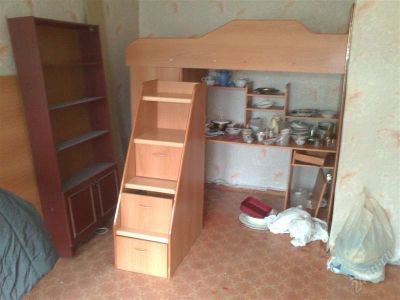 Лот: 2138683. Фото: 1. Детская кровать, стол, шкаф 3... Кровати