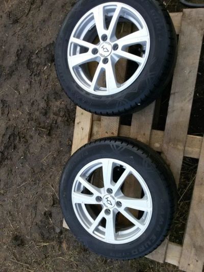 Лот: 10603294. Фото: 1. Литые диски r14 K7 Резина КАМА... Шины на дисках
