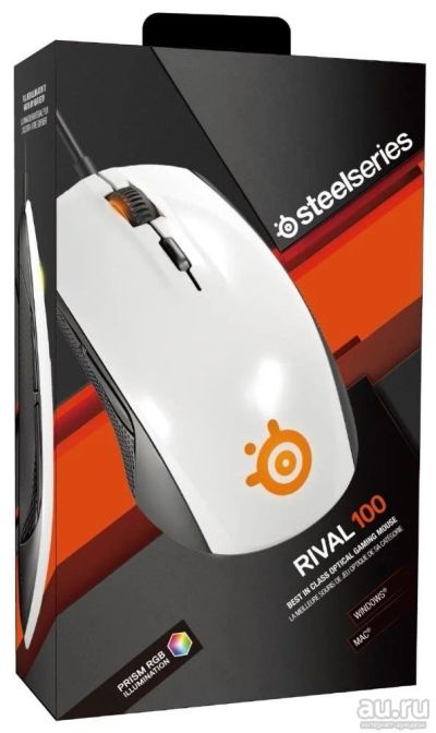 Лот: 9586302. Фото: 1. SteelSeries Rival 100 White. Клавиатуры и мыши