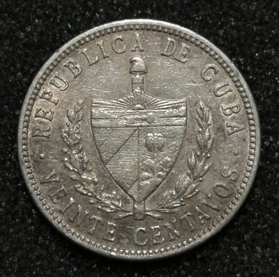 Лот: 23231399. Фото: 1. 20 сентаво 1949 года. Куба. Серебро... Америка