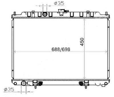 Лот: 3841730. Фото: 1. Радиатор nissan x-trail/liberty... Двигатель и элементы двигателя
