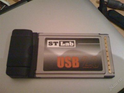 Лот: 1507188. Фото: 1. 2-Port USB2.0 PCMCIA Card (ST-LAB... Платы расширения, контроллеры, доп. порты