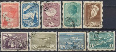 Лот: 20676999. Фото: 1. 1938, 7 октября. Авиационный спорт... Марки