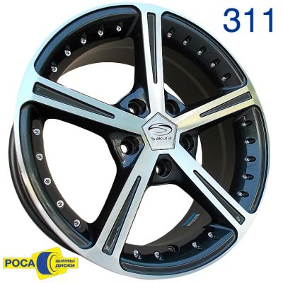 Лот: 4117716. Фото: 1. Комплект Sakura Wheels R416 5... Диски
