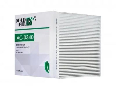 Лот: 23341992. Фото: 1. Салонный фильтр MadFil AC-0340. Расходные материалы