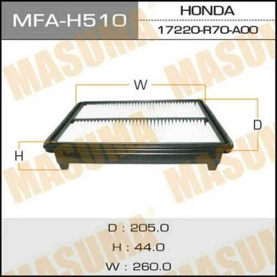Лот: 18593762. Фото: 1. Воздушный фильтр lhd masuma honda... Расходные материалы